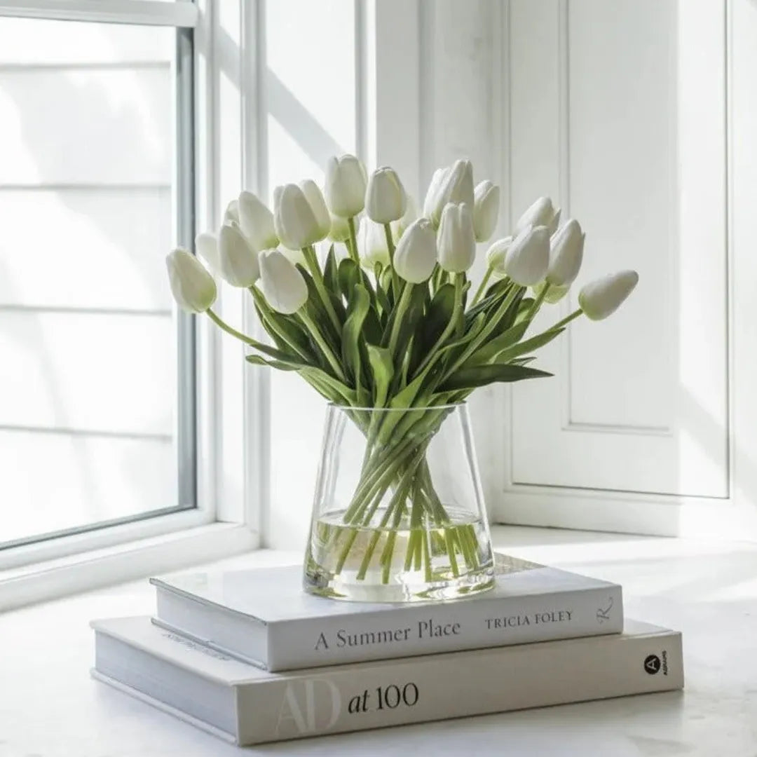Arranjo de Flores Artificiais Tulipas Realistas
