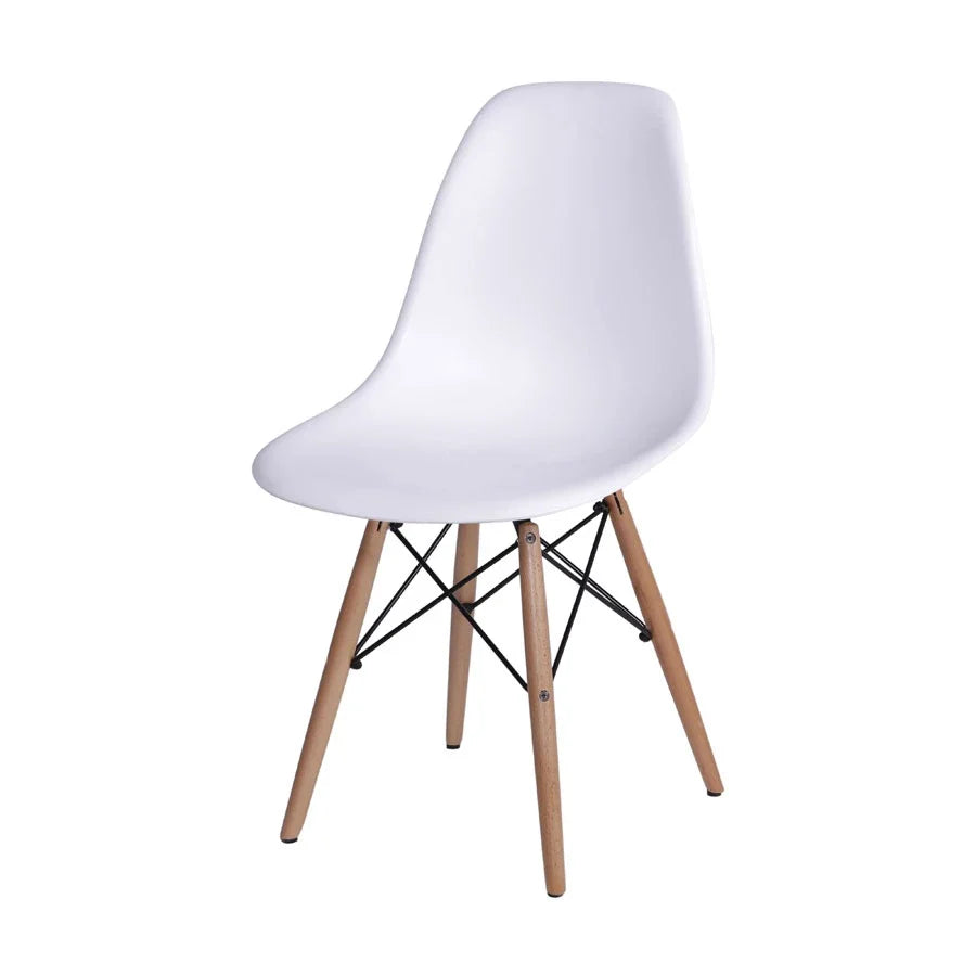 Cadeira Boxbit DKR Eames Polipropileno Base Madeira