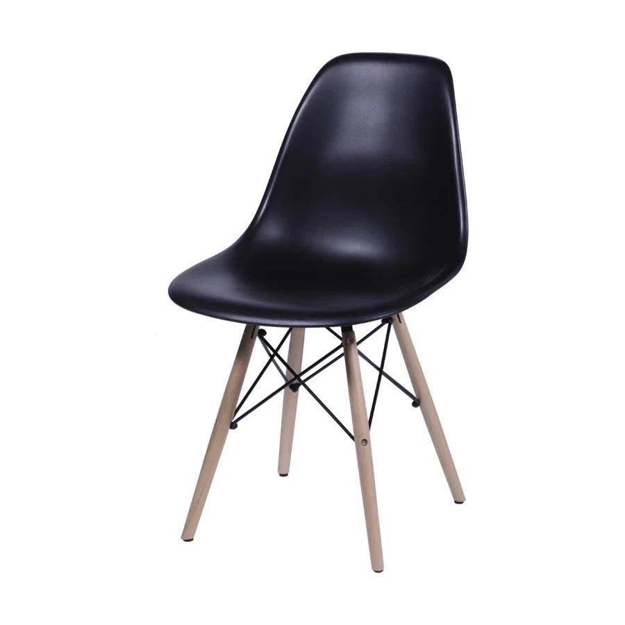 Cadeira Boxbit DKR Eames Polipropileno Base Madeira