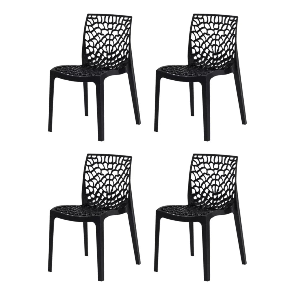Kit 4 Cadeiras Gruvyer Reforçada Premium para Jantar Area Gourmet Jardim