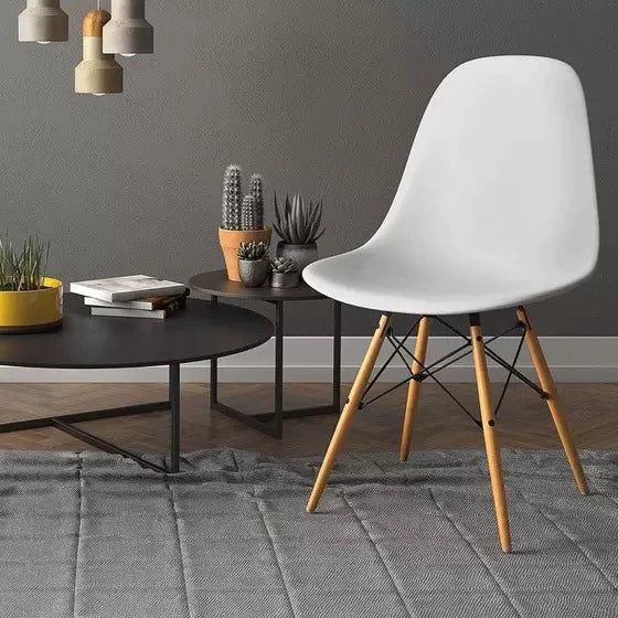 Cadeira Boxbit DKR Eames Polipropileno Base Madeira