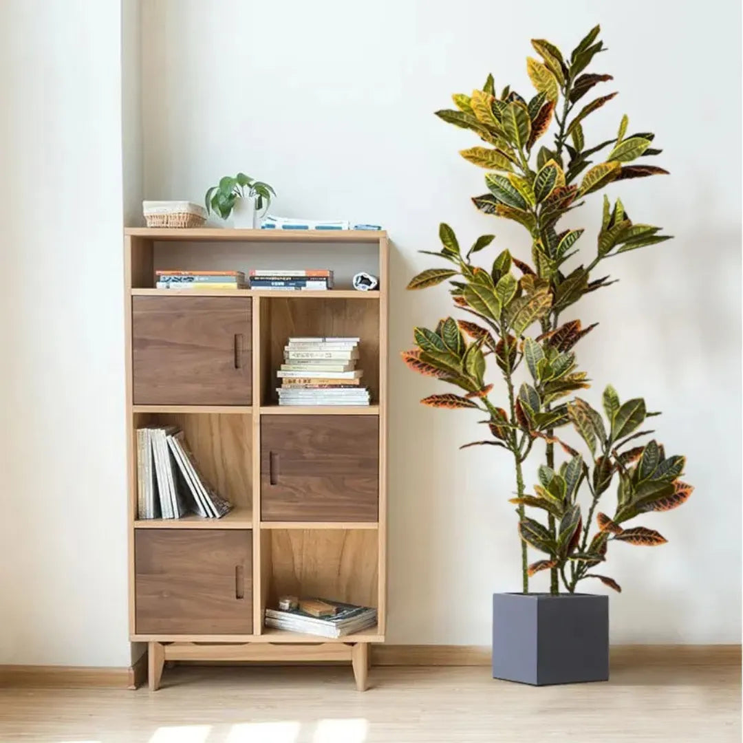 Planta Artificial Ficus com Folhas de Outono para Decoração - sem vaso
