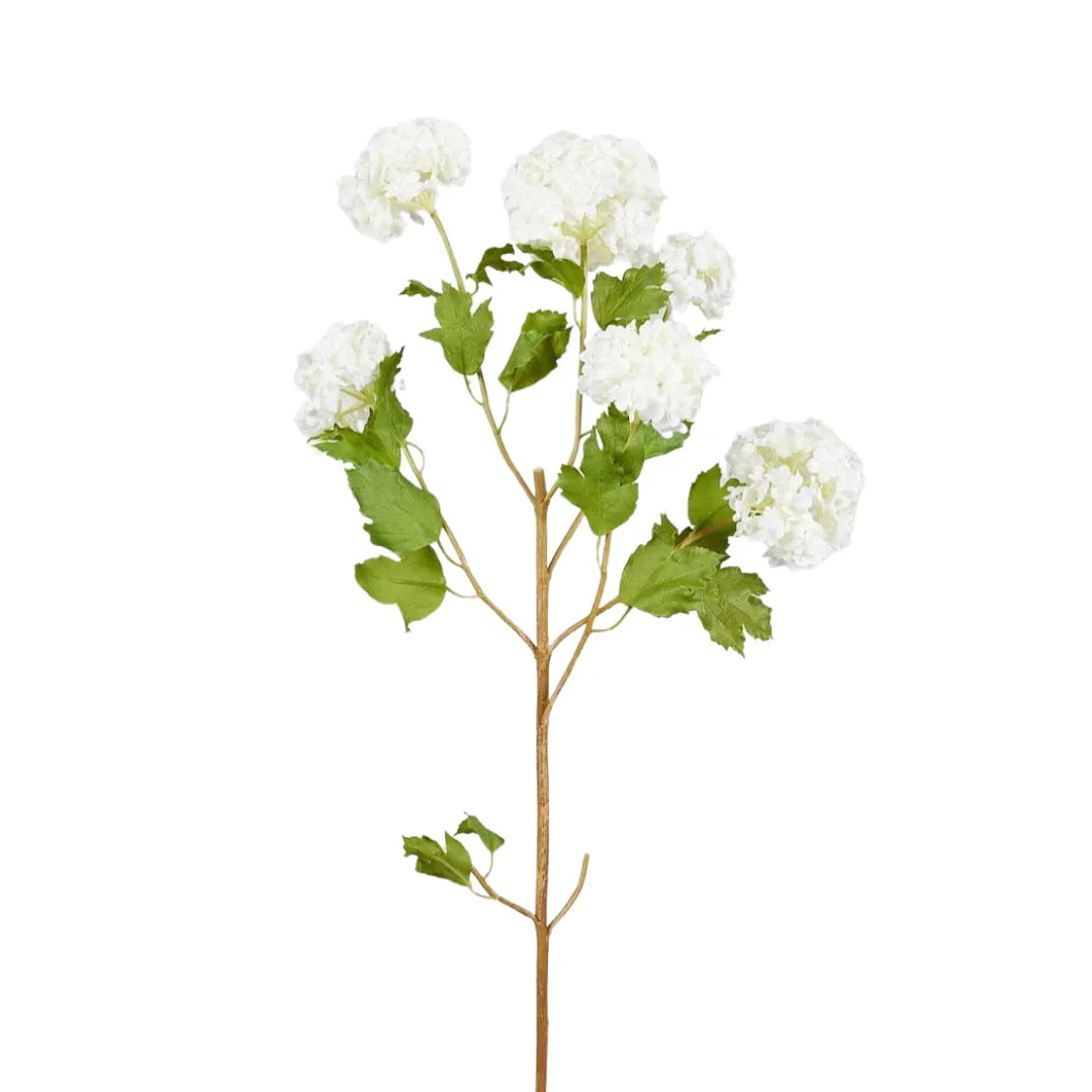 Planta Artificial Hortênsia Bola de Neve Branca - sem vaso