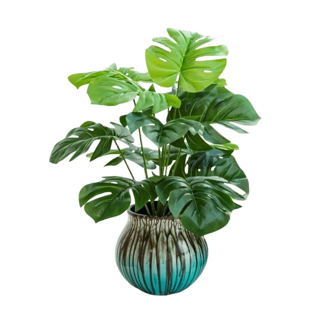 Planta Artificial Monstera com Folhas Tropicais - sem vaso
