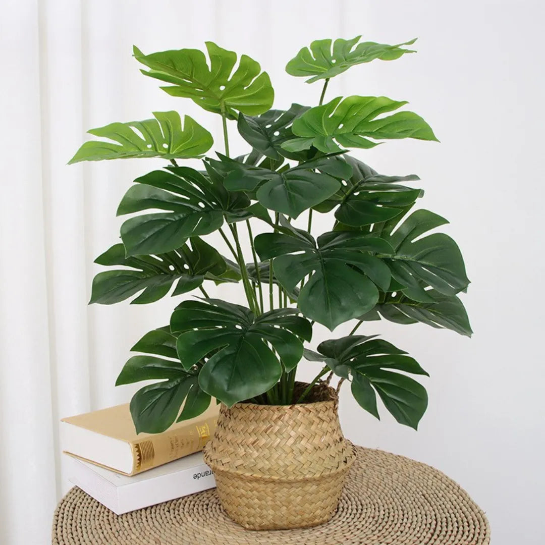 Planta Artificial Monstera com Folhas Tropicais - sem vaso