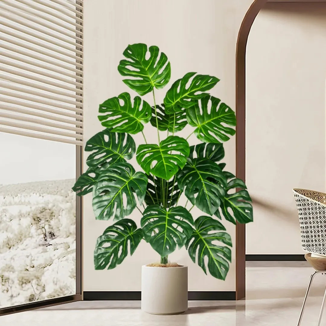 Planta Artificial Monstera Verde para Decoração - sem vaso