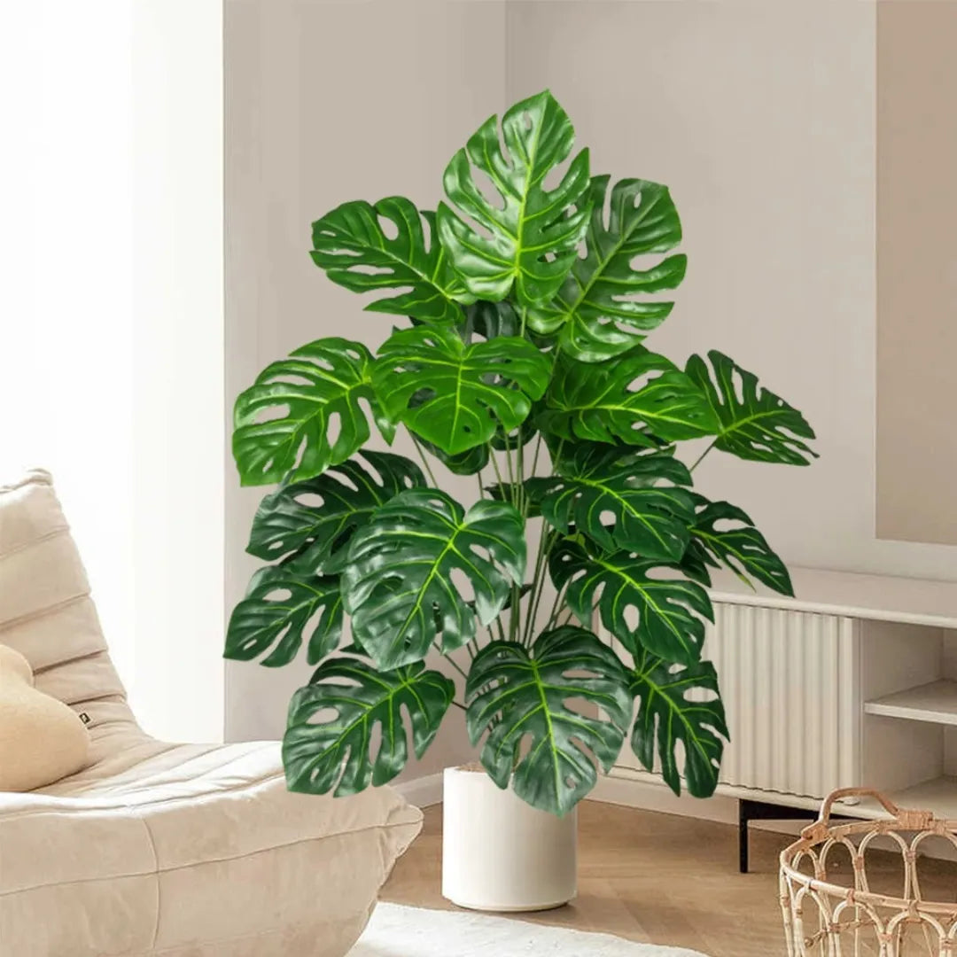 Planta Artificial Monstera Verde para Decoração - sem vaso