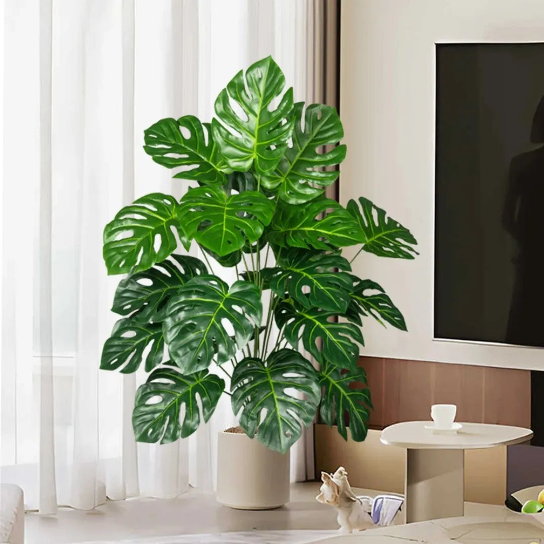 Planta Artificial Monstera Verde para Decoração - sem vaso